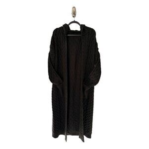 Women's Tan Longline/Open-front Cardigan / XL